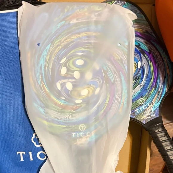 Ticci Tonetto Orange and Blue Bag Pickle Ball Set - Picture 8 of 10